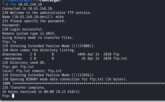 Evidencia de Enumeración